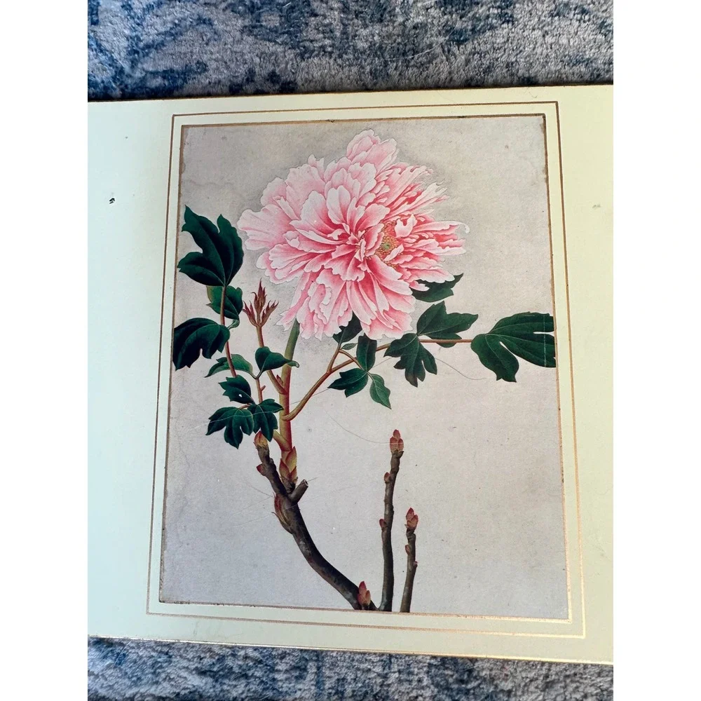 Lady Clare Placemats Set of 4 Vintage Botanical Floral Made in England Gold Edge